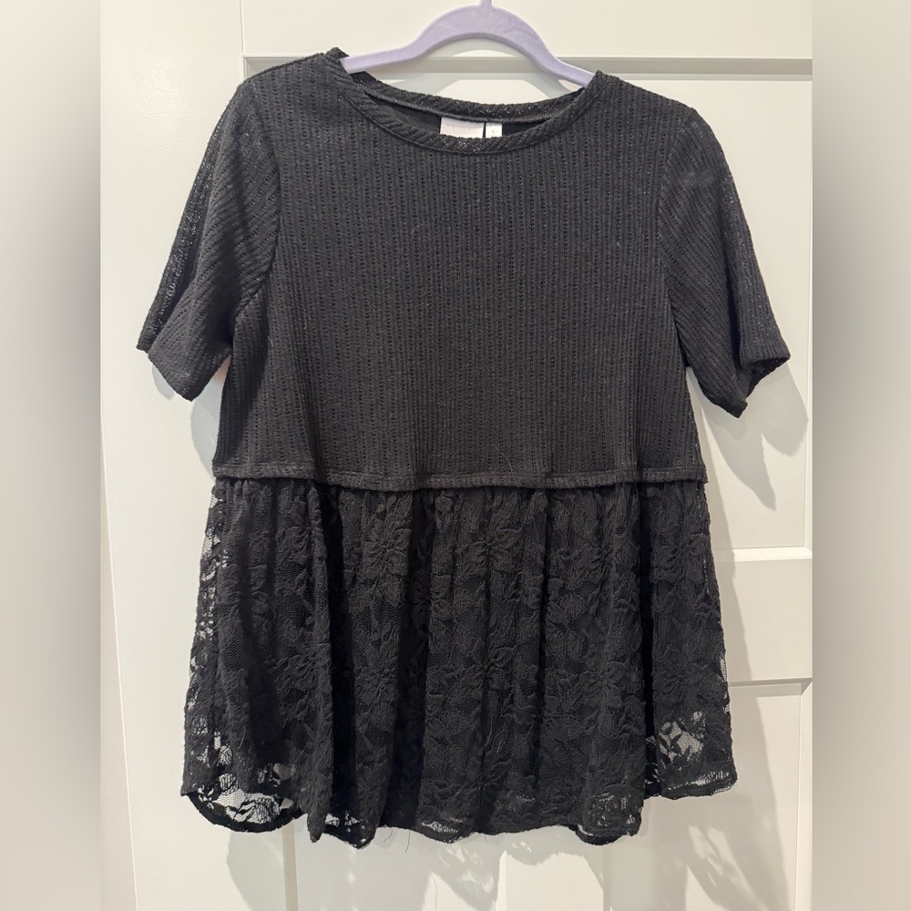 Lauren Conrad Black Lace Top